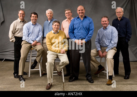 14. Juni 2006 Microsoft senior Leadership Teams fotografiert an einem corporate sammeln an Ballmers jagt Punkt Washington nach Hause Stockfoto