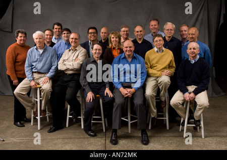 14. Juni 2006 Microsoft senior Leadership Teams fotografiert an einem corporate sammeln an Ballmers jagt Punkt Washington nach Hause. Stockfoto