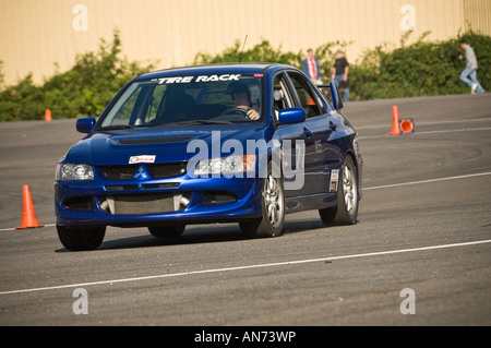 Sports Car Club of America Autocross Veranstaltung in Hampton Mills in der Holz-Stadt von Packwood Washington. Stockfoto