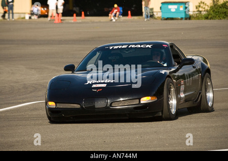 Sports Car Club of America Autocross Veranstaltung in Hampton Mills in der Holz-Stadt von Packwood Washington. Stockfoto