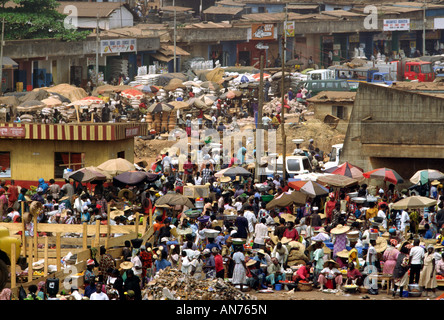 Outdoor-Markt in Kumasi, Ghana Stockfoto