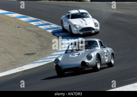 Clint DeWitt Rennen seine 1955 Porsche Continental bei der 33. Monterey Historic Automobil Rennen 2006 Stockfoto