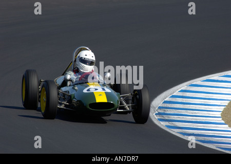 Ned Spieker Rennen seinen 1962 Lotus 22 Formel Junior bei den 33. Monterey historischen Automobil-Rennen in Laguna Seca 2006 Stockfoto