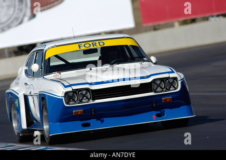 Jon Norman Rennen seine 1974 Ford Capri auf der 33. Rolex Monterey Historic Automobil Rennen 2006 Stockfoto