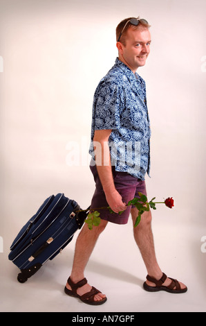 STUDIO PORTRAIT ILLUSTRIERT MÄNNER GEHEN IN DEN URLAUB Stockfoto