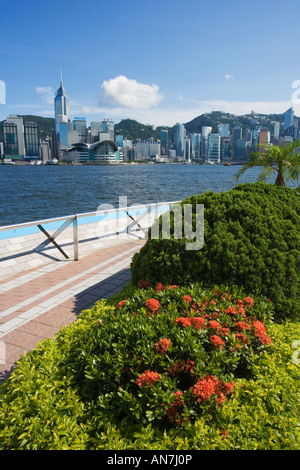 Blick von Kowloon, Hong Kong Island China Stockfoto