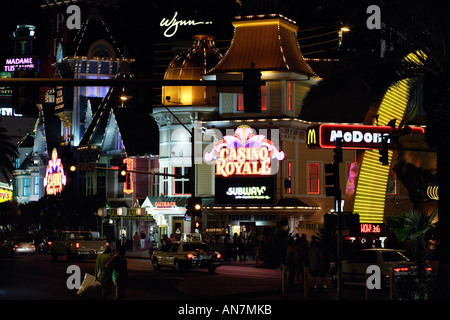 Casino Royale Las Vegas Neon Lichter in Las Vegas Stockfoto