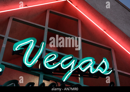 Vegas Neonschild Stockfoto