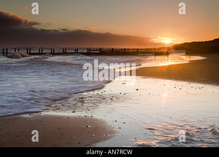 Warenkorb-Lücke-Strand in der Nähe Happisburgh an der Küste von Norfolk in England UK Stockfoto