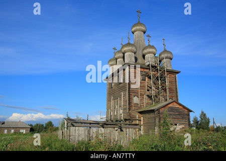 Holzkirche 1683 1688 Zaostrovie Archangelsk Archangelsk Russland Stockfoto