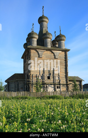 Holzkirche 1683 1688 Zaostrovie Archangelsk Archangelsk Russland Stockfoto