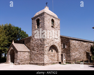 Santa Maria La Real Kirche in O Cebreiro Dorf Lugo Provinz Galizien Spanien Stockfoto