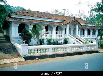 Die kulturellen Symbiose zwischen Portugal und Goa. Goan portugiesische Erbe Haus. Stockfoto