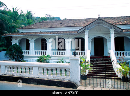 Die kulturellen Symbiose zwischen Portugal und Goa. Goan portugiesische Erbe Haus. Stockfoto