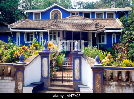 Die kulturellen Symbiose zwischen Portugal und Goa. Goan portugiesische Erbe Haus. Stockfoto