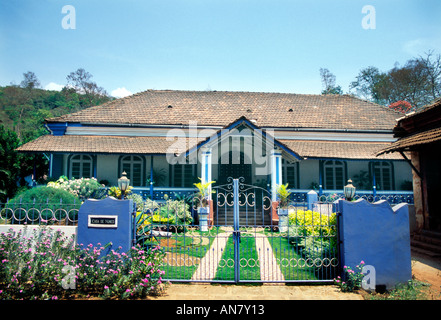 Die kulturellen Symbiose zwischen Portugal und Goa. Goan portugiesische Erbe Haus. Stockfoto