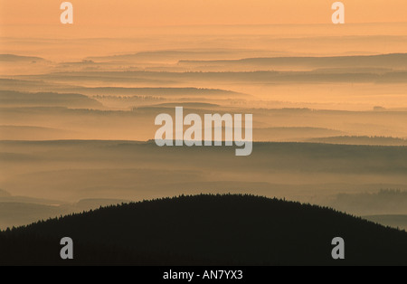 Morgen-Stimmung auf dem Brocken, Deutschland Stockfoto