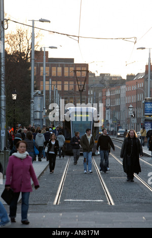 LUAS tram Haltestelle St. Stephens green Dublin Irland Stockfoto