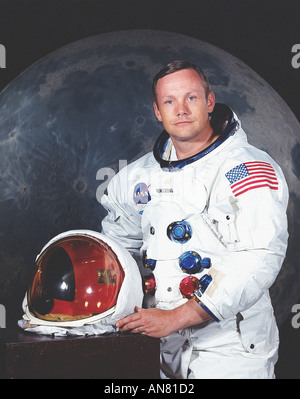 NEIL A ARMSTRONG Astronaut Armstrong war Kommandant von Apollo 11 Landung Mondmission Juli 1969 Stockfoto