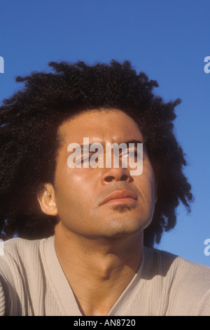 Porträt, 34 Jahre alt gemischt afrikanischen Kaukasischen Männchen Stockfoto