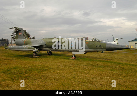 Kanadische CF-104 Starfighter Höhenleitwerk Static Display bei Comox BC Canada Stockfoto