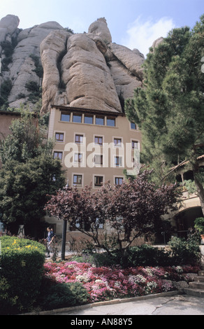 Klippen am Kloster von Montserrat in Berg Montserrat natürlichen park Katalonien Spanien Stockfoto