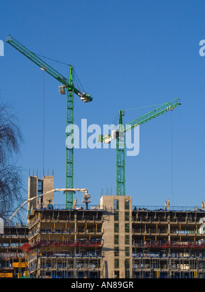 Neues Appartementhaus errichtet im Quartier grün, Manchester, UK. Stockfoto