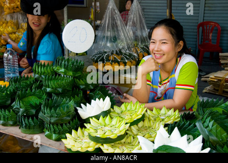 Blumenmarkt, Pak Khlong Talat Bangkok, Thailand Stockfoto