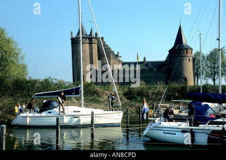 Niederlande Muiderslot Muiden IJsselmeer Burg Vecht Stockfoto