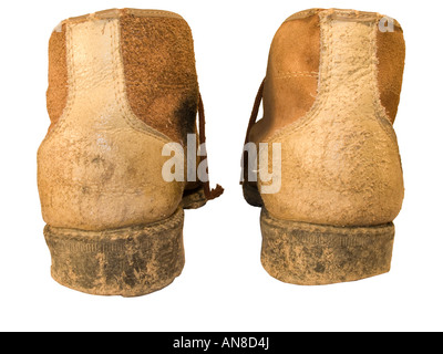 Alte abgenutzte Stiefel Stockfoto