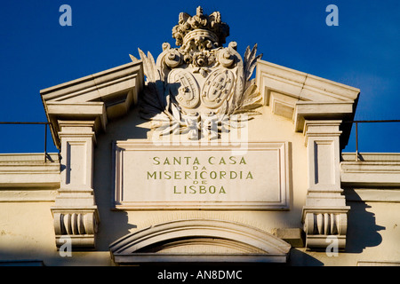 Lissabon PORTUGAL reich verzierte Wappen Santa Casa da Misericordia Kirche im Viertel Bairro Alto obere Stadt Stockfoto