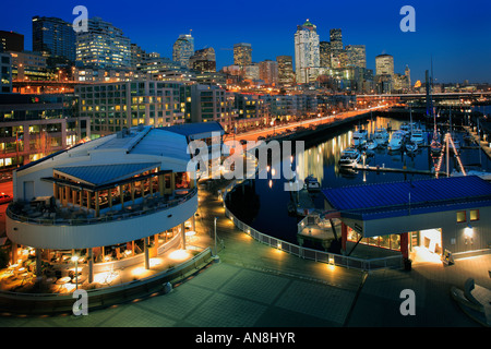 Seattle Waterfront und skyline Stockfoto