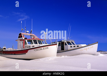 Angelboote/Fischerboote Iles De La Madeleine Quebec Kanada Stockfoto