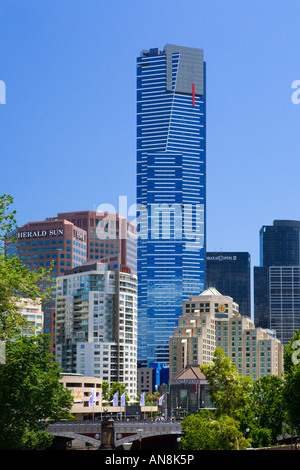 Melbourne Skyline Blick in Southbank aus Australien Federation Square Stockfoto