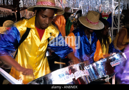 Stahl-Pan Karneval in Trinidad Stockfoto