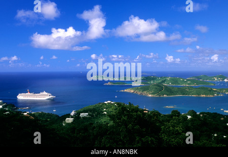 St Thomas Kreuzfahrtschiff in Charlotte Amalie US Virgin Islands Stockfoto