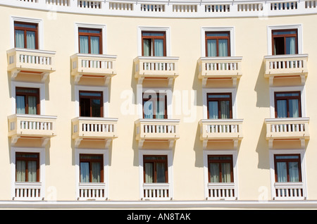 Balkons in Thessaloniki Stockfoto