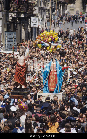 Wasa Wasa kiss Kiss Festival Ostern Pasqua Modica Sizilien Ragusa Provinz Italien Stockfoto