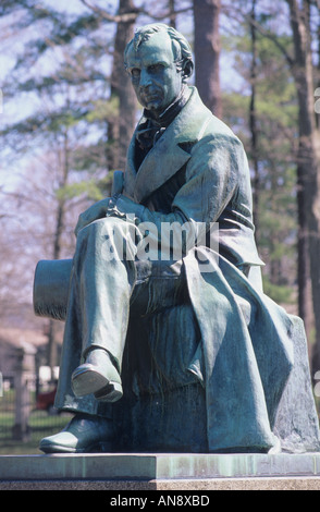 Statue von James Fenimore Cooper Cooperstown NY Stockfoto