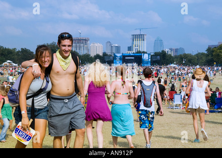 Paar genießen Austin City Limits Musikfestival September 2007 Stockfoto