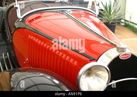 Bugatti-Motorhaube Stockfoto