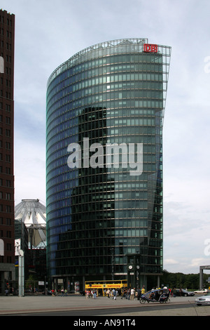 Deutsche Bahn (Deutsche Bahn) DB Hauptsitz der Potsdamer Platz, Berlin, Europa Stockfoto