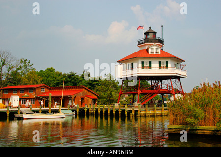 Drum-Point Lighthouse, Calvert Marine Museum, Solomons, Maryland, USA Stockfoto