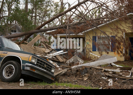 Schäden durch Hurrikan Katrina Waveland Mississippi Stockfoto