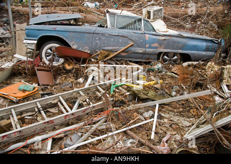 Schäden durch Hurrikan Katrina Waveland Mississippi Stockfoto