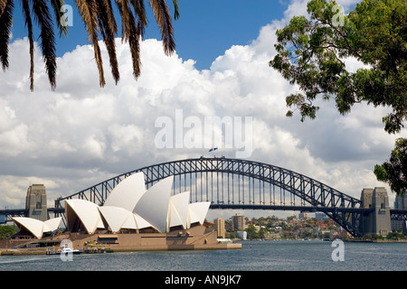 Sydney Opera House und Sydney Harbour Bridge Australien Stockfoto