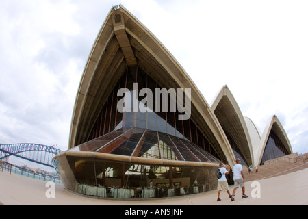 Touristen in Sydney Oper Haus Australien Stockfoto