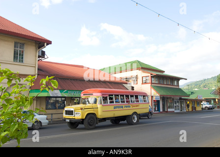 der Verkehr in den Straßen der Hauptstadt APIA SAMOA Stockfoto