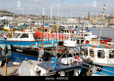 Swansea Marina mit Liegeplätzen Angeln Freizeit und Vergnügen Boote West Glamorgan South Wales UK Stockfoto