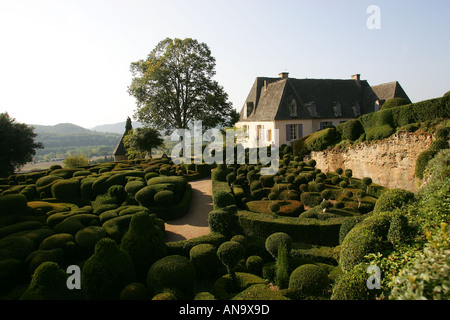 Les Jardins de Marqueyssac in der Dordogne Frankreich Stockfoto